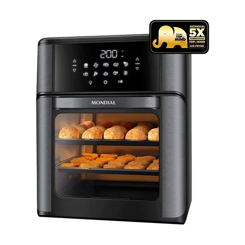 Fritadeira Elétrica Mondial Forno Oven 12 Litros Preto AFON-12L-BG